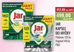 Ratio JAR KAPSLE DO MYČKY Platinum 125 ks Original 140 ks nabídka