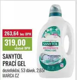 Ratio SANYTOL PRACÍ GEL 2,65l/53 dávek nabídka