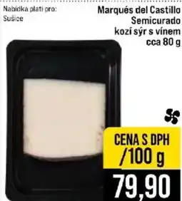 Jip Marqués del Castillo Semicurado kozí sýr s vínem nabídka