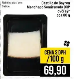 Jip Castillo de Bayren Manchego Semicurado DOP ovčí sýr nabídka