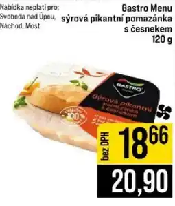 Jip Gastro Menu Sýrová pikantni s česnekem nabídka