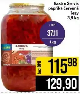 Jip Gastro Servis paprika červená řezy nabídka
