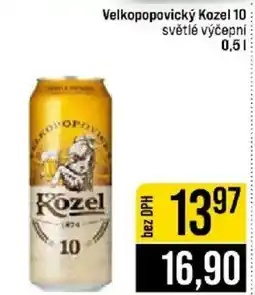 Jip Velkopopovický Kozel 10 světlé výčepní nabídka
