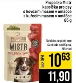 Jip Propesko Mistr kapsička pro psy s hovězím masem v omáčce s kuřecím masem v omáčce nabídka