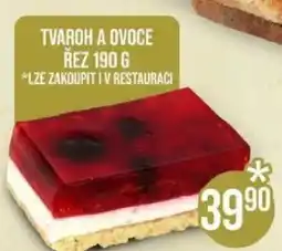 Jip Tvaroh a ovoce řez nabídka