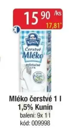 Qanto Mléko čerstvé 1,5% Kunín nabídka