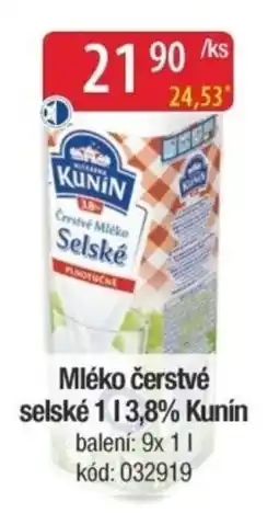 Qanto Mléko čerstvé selské 3,8% Kunín nabídka