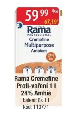 Qanto Rama Cremefine Profi-vaření 24% Ambie nabídka