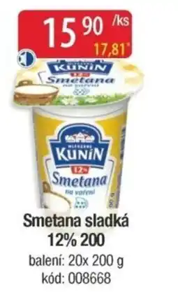 Qanto KUNIN Smetana sladká 12% nabídka