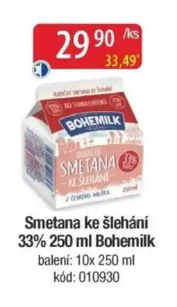 Qanto Smetana ke šlehání 33% Bohemilk nabídka