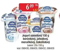 Qanto Jogurt sametový borůvkový, jahodový, meruňkový, čokoládový nabídka