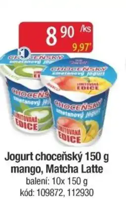 Qanto Jogurt choceňský mango, Matcha Latte nabídka