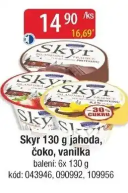 Qanto Skyr jahoda, čoko, vanilka nabídka