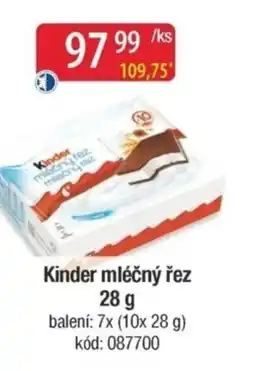 Qanto Kinder mléčný řez nabídka