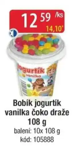 Qanto Bobík jogurtík vanilka čoko draže nabídka