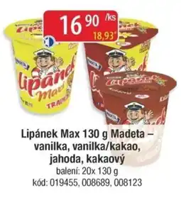Qanto Lipánek Max Madeta - vanilka, vanilka/kakao, jahoda, kakaový nabídka