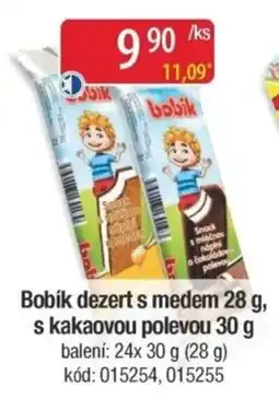 Qanto Bobík dezert s medem, s kakaovou polevou nabídka
