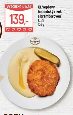 Globus XL Vepřový holandský řízek s bramborovou kaší nabídka