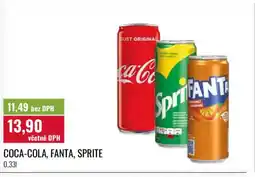 Ratio COCA-COLA, FANTA, SPRITE nabídka