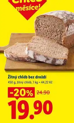 Lidl Žitný chléb bez droždí nabídka