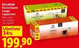 Lidl BELLAROM Kávové kapsle Lungo/Cappuccino, 48 ks/24 ks nabídka