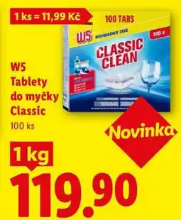 Lidl W5 Tablety do myčky Classic, 100 ks nabídka