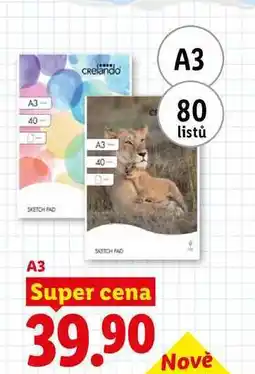 Lidl CRELANDO Blok na malování A3 nabídka