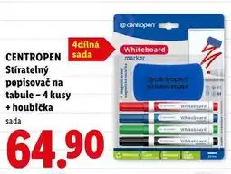 Lidl CENTROPEN Stíratelný popisovač na tabule - 4 kusy + houbička nabídka