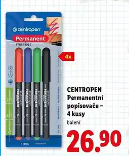 Lidl CENTROPEN Permanentní popisovače - 4 kusy nabídka