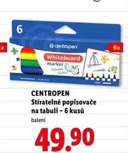 Lidl CENTROPEN Stíratelné popisovače na tabuli - 6 kusů nabídka