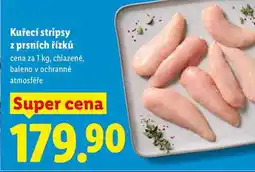 Lidl Kuřecí stripsy z prsních řízků, cena za nabídka