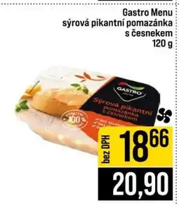 Jip Gastro Menu sýrová pikantní pomazánka s česnekem nabídka
