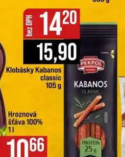 Jip Klobásky Kabanos classic 105 g nabídka