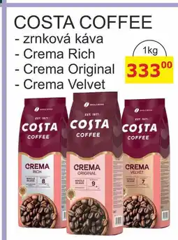 BENE Nápoje COSTA COFFEE - zrnková káva nabídka
