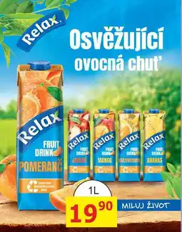 BENE Nápoje Relax FRUIT DRINK nabídka