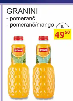 BENE Nápoje GRANINI pomeranč, pomeranč/mango nabídka
