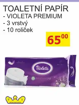 BENE Nápoje VIOLETA PREMIUM TOALETNÍ PAPÍR 3 vrstvý 10 ks nabídka