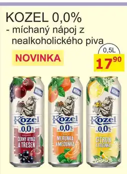BENE Nápoje KOZEL 0,0% - míchaný nápoj z nealkoholického piva nabídka