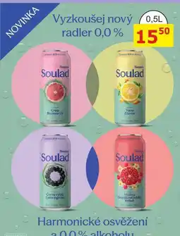 BENE Nápoje Soulad radler 0,0% 0,5l plech nabídka