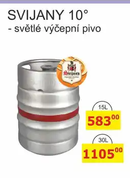 BENE Nápoje Svijany Svijanská Desítka, světlé výčepní pivo 15L sud nabídka