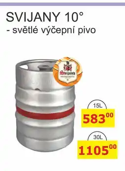BENE Nápoje Svijany Svijanská Desítka, světlé výčepní pivo 30L sud nabídka