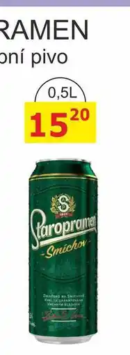 BENE Nápoje STAROPRAMEN světlé výčepní pivo 0,5L plech nabídka