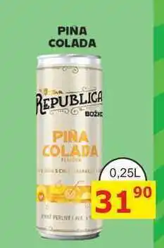 BENE Nápoje REPUBLICA PIŇA COLADA 0,25l míchaný nápoj plech nabídka