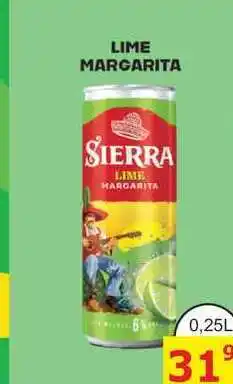 BENE Nápoje SIERRA LIME MARGARITA 0,25l míchaný nápoj plech nabídka