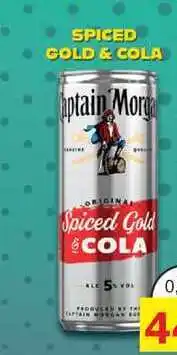 BENE Nápoje Captain Morgan Original Spiced Gold COLA, 0,25l míchaný nápoj plech nabídka