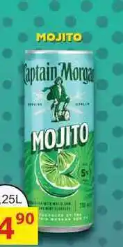 BENE Nápoje Captain Morgan Original Spiced Gold MOJITO 0,25l míchaný nápoj plech nabídka