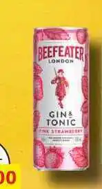 BENE Nápoje BEEFEATER LONDON GIN& TONIC STRAWBERRY nabídka