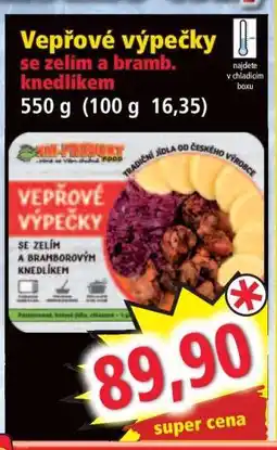Norma Vepřové výpečky se zelím a bramb. knedlíkem nabídka