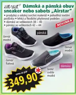 Norma Dámská a pánská obuv sneaker nebo sabots „Airstar“ nabídka