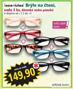 Norma Brýle na čtení, sada 3 ks, dámské nebo pánské nabídka